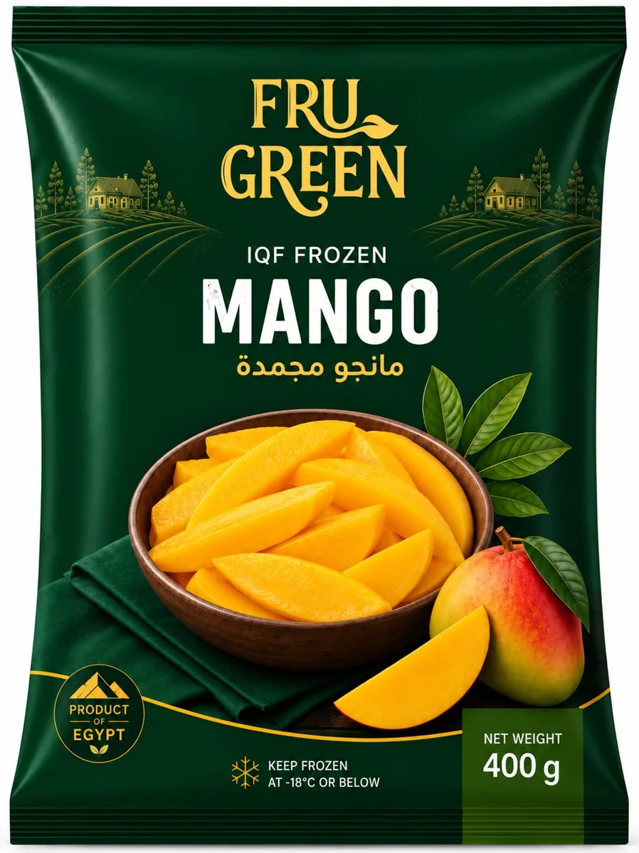 FruGreen IQF Frozen Mango Slices pack